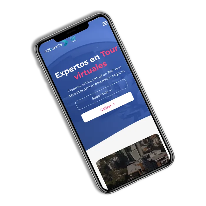 Teléfono con imagen de sitio web 